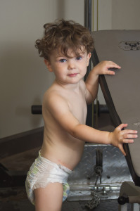 Toddler in diapers Gordon